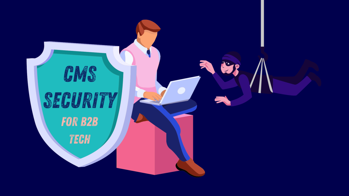 this image shws CMS Security and Maintenance best practices for B2B tech