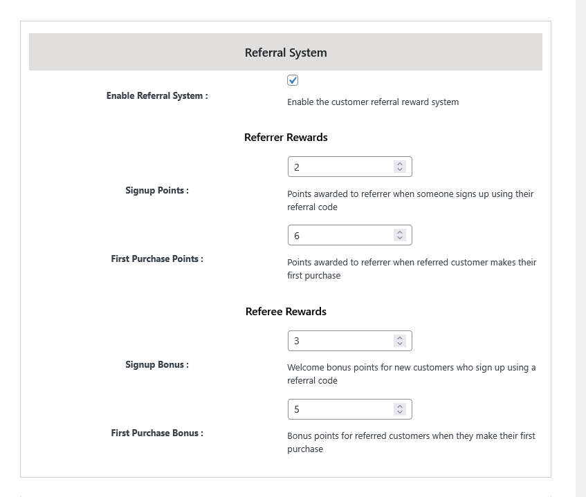 Customer referral system