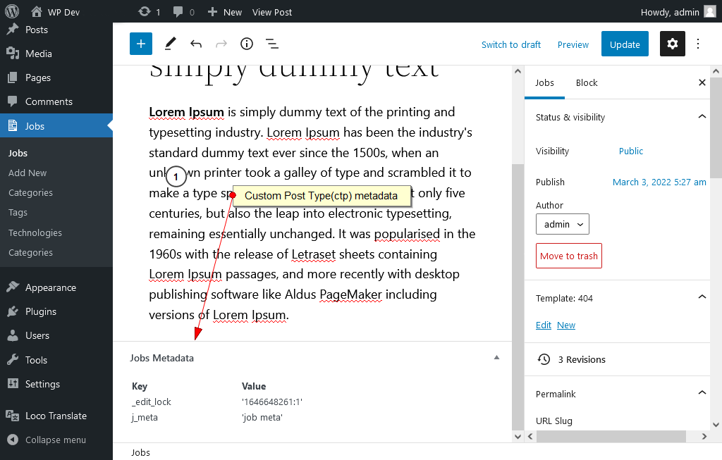 Inspect Custom Post Type Metadata