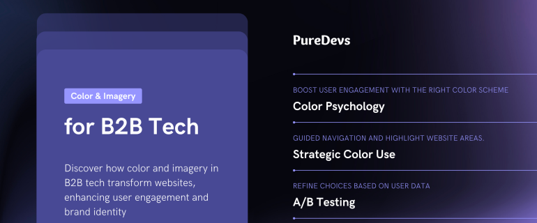 this image shows how to use color and imagery in B2B tech