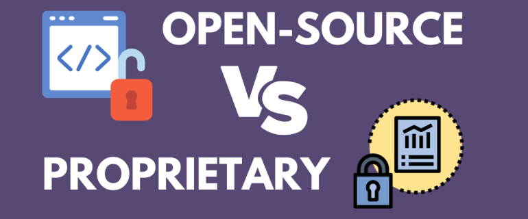 this image shows open source vs proprietary CMS Platforms in B2B tech